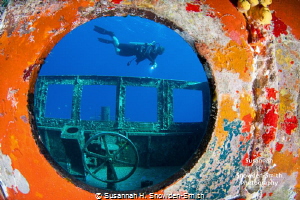 "Porthole Frame"
A diver is framed through a porthole on... by Susannah H. Snowden-Smith 